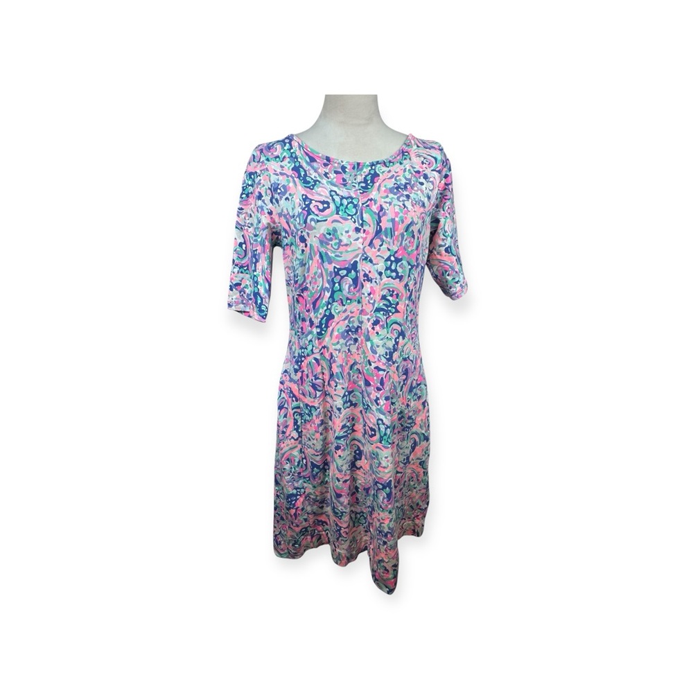 Lilly Pulitzer Celia pink and white dress size large